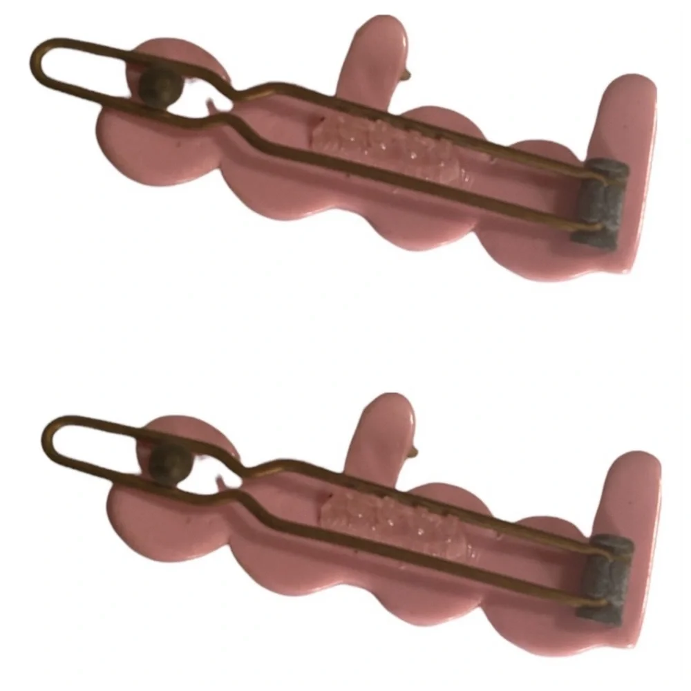 Sweet & Quirky Vintage French Barrettes in‎ Bubblegum Pink Bebe Baby, Deadstock